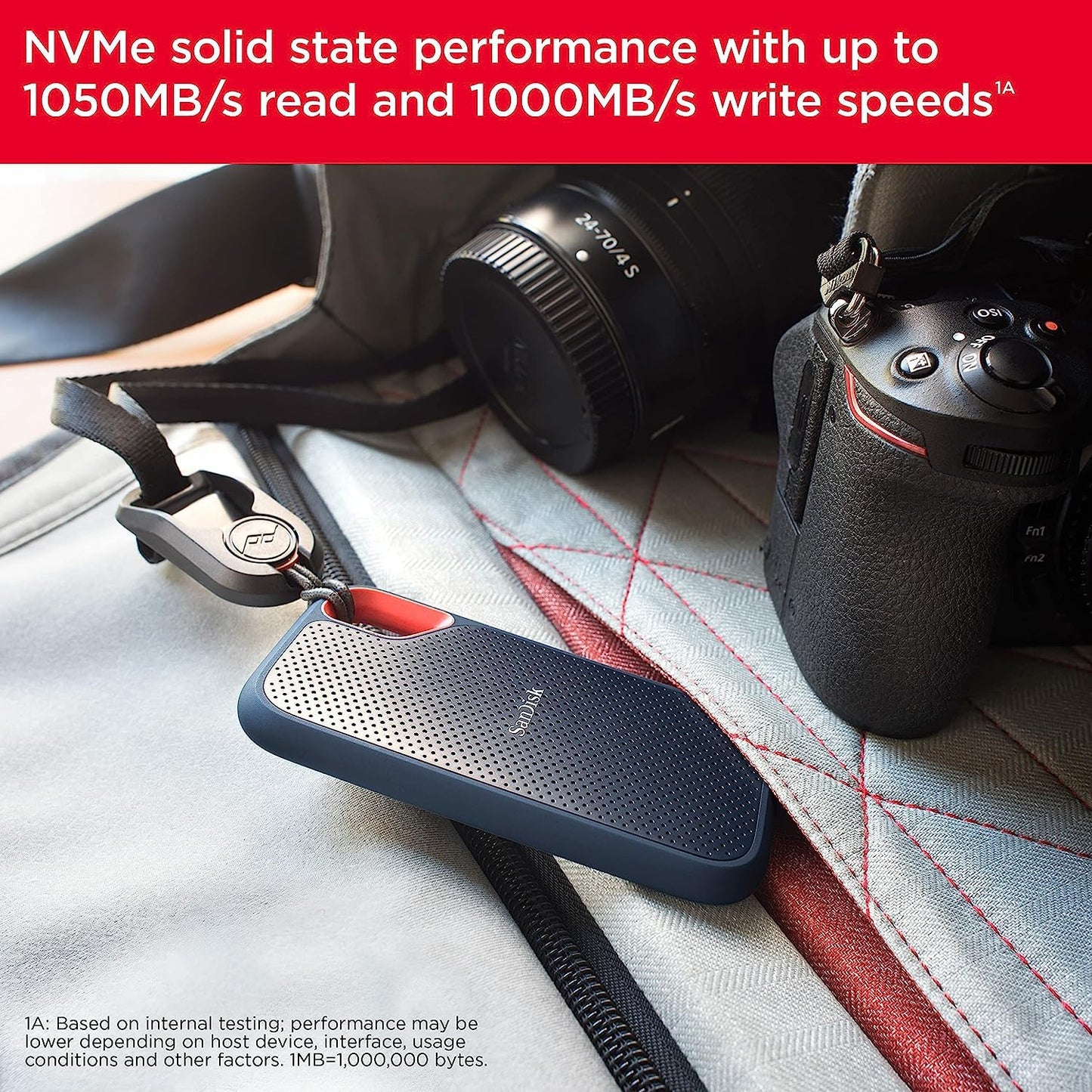 👉 Tragbare NVMe SSD 1 TB – USB-C Anschluss, bis zu 1.050 MB/s Lesen & 1.000 MB/s Schreiben, wasser- & staubgeschützt, Schwarz